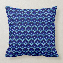 Trendy Chinese Dragon Scale Scallop ZigZag Pattern Pillows