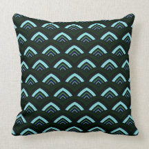 Trendy Chinese Dragon Scale Scallop ZigZag Pattern Pillow