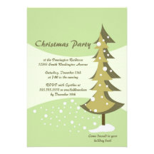 Trendy Christmas holiday tree party invitation