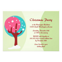 Trendy Christmas holiday tree party invitation