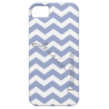 Trendy, classic light blue chevron zigzag pattern, iPhone 5 cases