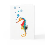 Trendy Colourful Sea Horse (SeaHorse) Greeting Card