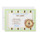 Trendy Cute Lion 1st Birthday 5x7 Invitation