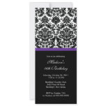 Trendy Damask Sweet Sixteen Birthday Invitation