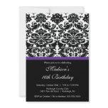 Trendy Damask Sweet Sixteen Birthday Invitation