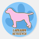 Trendy Labrador Retriever Round Sticker