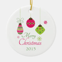 Trendy merry Christmas custom year ornament