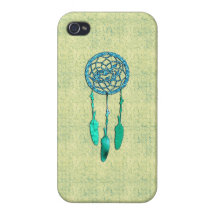 Trendy Native American Wolf Dreamcatcher iPhone 4 Cases