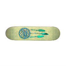 Trendy Native American Wolf Dreamcatcher Skate Board