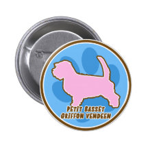 Trendy Petit Basset Griffon Vendeen Pinback Buttons