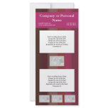Trendy pink & green stripes - customisable rack cards