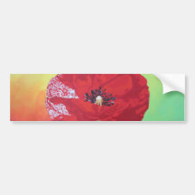 Trendy Poppy Bumper Sticker