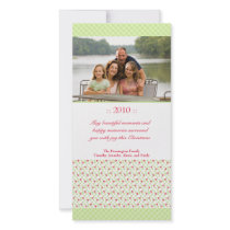 Trendy stylish Christmas holly berry photo card