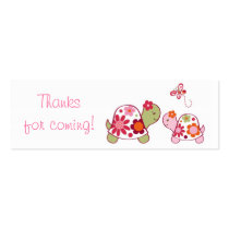 Trendy Tropical Turtle Baby Shower Favour Gift Tag