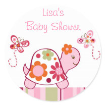 Trendy Tropical Turtle Envelope Seals Stickers