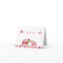 Trendy Tropical Turtle Thank You Note Cards