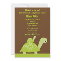 Trendy Turtle Baby Shower Invitation