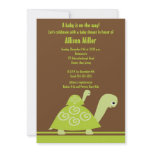 Trendy Turtle Baby Shower Invitation