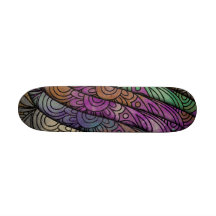 Trendy Watercolor Floral Print Skate Board