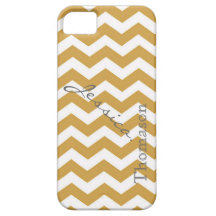 Trendy yellow chevron zigzag pattern, iPhone 5 cover