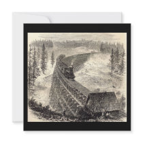 Trestle Bridge on the Pacific Railway Custom Invitations