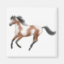 Tri Paint Horse Magnet