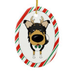 Tri Smooth Collie Christmas Ornament
