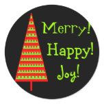 Tri Xmas Trees Stickers