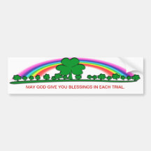 TRIALS TO BLESSING - IRISH BUMPER STICKERS