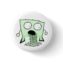 Triangle Dude Young Barfing Pinback Button