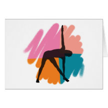 Triangle Pose Yoga Gift Greeting Card