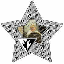 Triangle Turtle Custom Photo Star Ornament