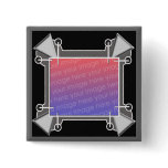 triangles deco frame pinback buttons