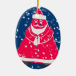 Triangular Santa Christmas Tree Ornament