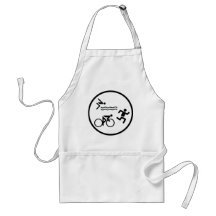 triathlon circle icon apron