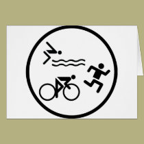 triathlon circle icon cards