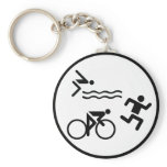 triathlon circle icon keychains