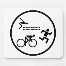 triathlon circle icon mouse mat