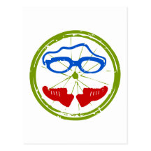 Triathlon cool artistic design post cards