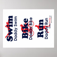 Triathlon Daddy Poster