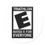 Triathlon is Rated E for Everyone stickers