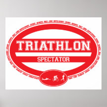 Triathlon Oval Posters