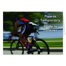 Triathlon - Pain is Temporary Greeting Cards