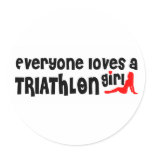 Triathlon Round Sticker