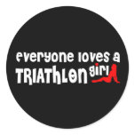 Triathlon Round Sticker