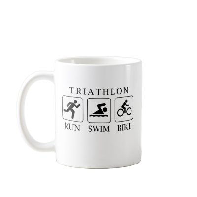 Triathlon run, swim and bike Mugs