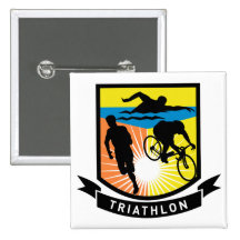 triathlon swim bike run race pins