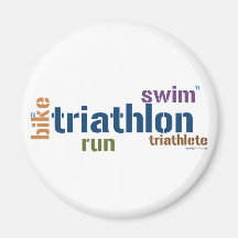 Triathlon Text Magnets