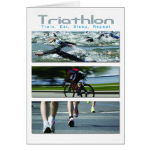 Triathlon - Train, Eat, Sleep, Repeat Card