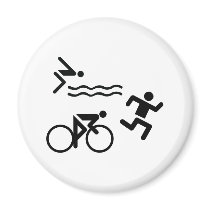 Triatholon - running swimming cycling fridge magnet